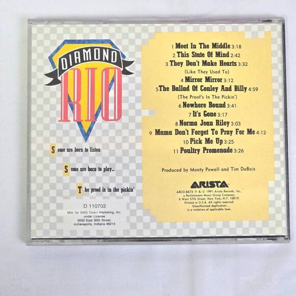 Diamond Rio Self-Titled Debut Album CD - Picture 3 of 3